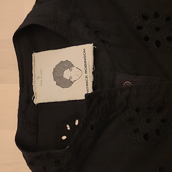 EUC Patrick Robinson for Target Cotton Black Eyelet Detail Blouse with Pockets - Picture 6 of 15